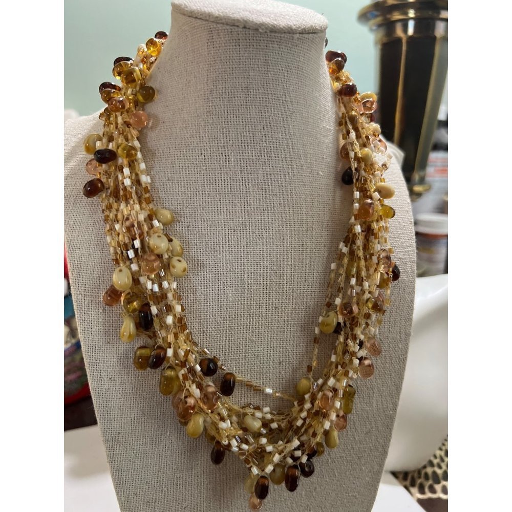 Chunky Princess Multi-Strand Necklace -- 20"